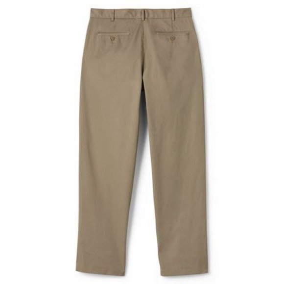 NWT LANDS' END YOUNG MEN'S KNEE BLEND PLAIN FRONT CHINO PANTS KHAKI 31 - Picture 2 of 5